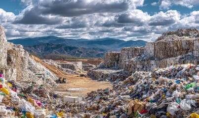 Waste Crisis in Environmental Context Highlighting Pollution and Landfill Challenges