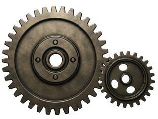 Interlocking metal gears