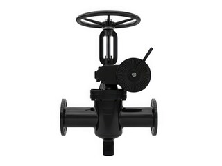 Industrial valve with wheel and handle