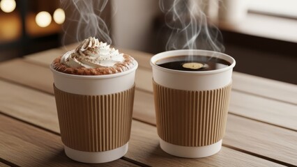 Gourmet Beverage Still Life with Roasted Coffee Beans