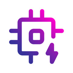 Obraz premium artificial intelligence line gradient icon