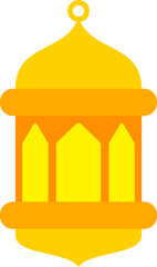 Islamic Ramadan lanterns, flat vector fanoos lantern icons for Eid al-Fitr and religious celebration decorative elements.