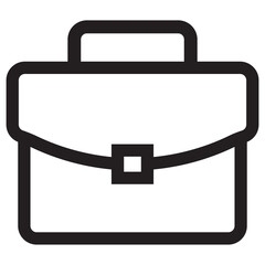 Fototapeta premium Briefcase Icon Vector, Simple Outline Symbol for Business, Portfolio, and Professional Office Work