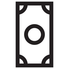 Banknote Icon Vector, Cash Money Symbol for Finance, Payment, and Currency Business Illustration
