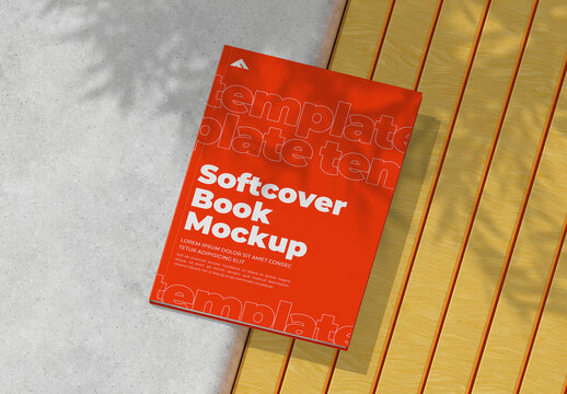 Softcover Book Front and Back Cover Mockup for Publishing and Editorial Design