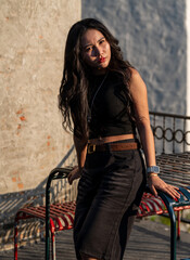 Thai Girl at Restaurant and Lake in Thailand