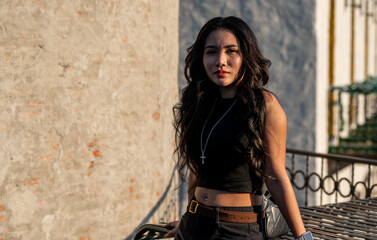 Thai Girl at Restaurant and Lake in Thailand