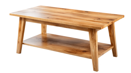 Stylish wooden coffee table in modern design.