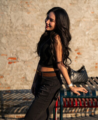 Thai Girl at Restaurant and Lake in Thailand