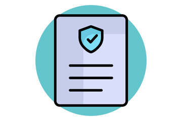 Coverage icon. colored outline icon style. benefit elements vector illustration