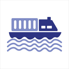 logistics icons. simple colored vector illustration