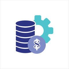 cost icons. simple colored vector illustration