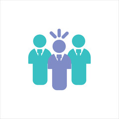 workforce icons. simple colored vector illustration