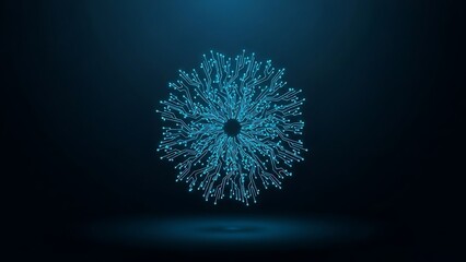 Digital brain structure with glowing connections representing ai network