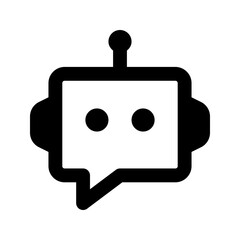chatbot solid line icon
