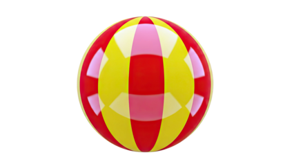 Red and Yellow Striped Ball