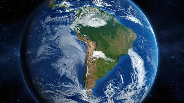 Earth from Space - A Stunning View of South America.