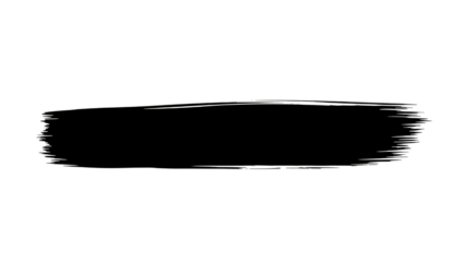 Hand Drawn White Brush Stroke Rectangle On Black Background