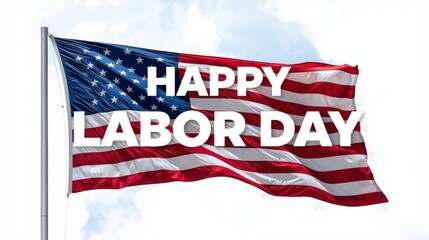 Happy labor day american flag