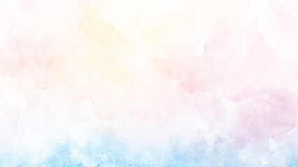 Abstract splashed watercolor textured background. Multicolored watercolor background. blue watercolor paint background design with colorful orange pink borders and bright center, watercolor bleed and