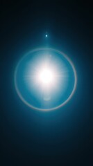 Bright Sunlight with Dramatic Lens Flare in Deep Blue Sky