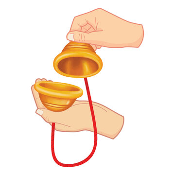 Cartoon hand holding a stethoscope and a gold coin representing business and safety concept