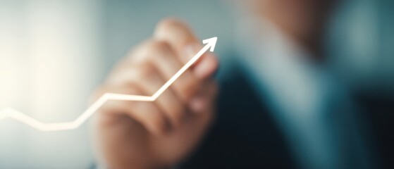 Business Professional Drawing Growth Arrow Graph