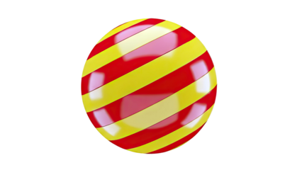 Red and yellow striped egg