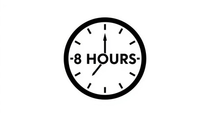 Clock indicating eight hours
