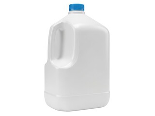 Large white plastic container with blue cap