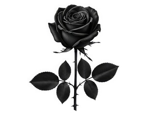 Single black rose