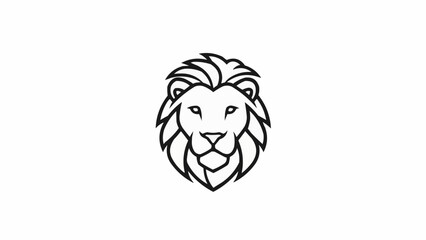Minimalist Lion Head Logo Design Vector. © Tama