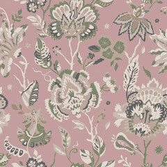Romantic Folk Garden Floral Pattern