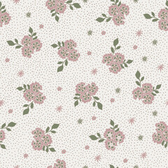 Vintage Blush Floral Posy Pattern