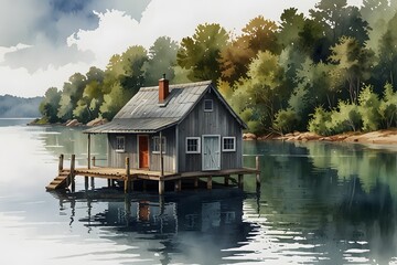 Fototapeta premium Boathouse