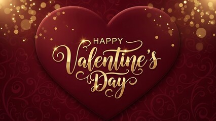 Happy valentine's day greeting card with heart design