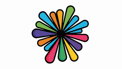 Colorful abstract burst of shape