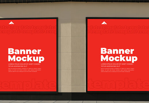 Large Format Outdoor Advertising Banner Mockup for Branding and Promotions