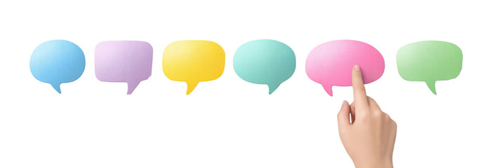 Choosing a Colorful Speech Bubble for Communication