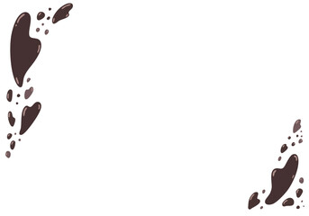 チョコレートのようなハートのフレーム