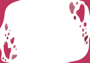 赤いハートのグラフィカルなフレーム