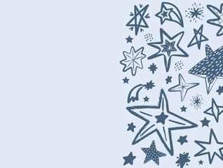 Starry Vector Illustration with Celestial Elements