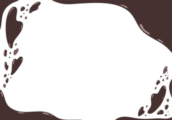 とろけるチョコレート風の手描きフレーム