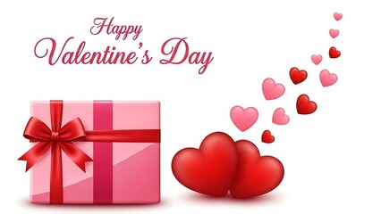 Valentine's day gift and hearts