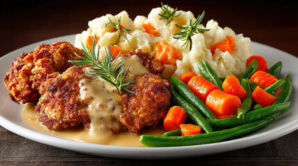Chicken fried steak with creamy gravy