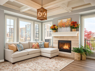 Naklejka premium Cozy living room interior