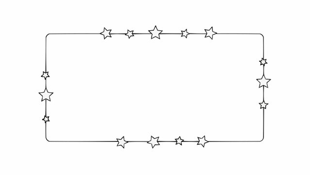 Simple Star Border Frame Design.