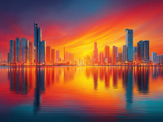 Obraz premium Ho Chi Minh City Vietnam skyline