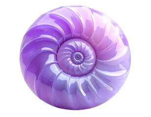 Obraz premium Cross-section of a glossy, spiraling, iridescent orb, black background