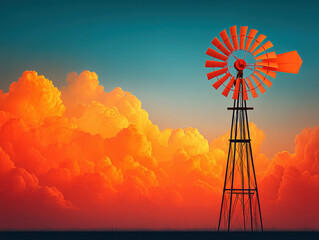 Windmill farm structure